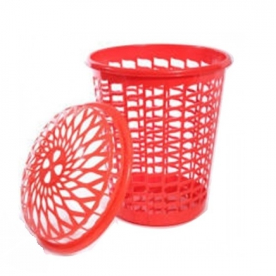 Canasto Ropa Redondo Con Tapa 