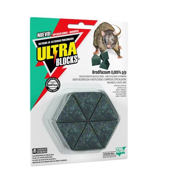 Raticida Bloque Ultra Blister X 6 120G