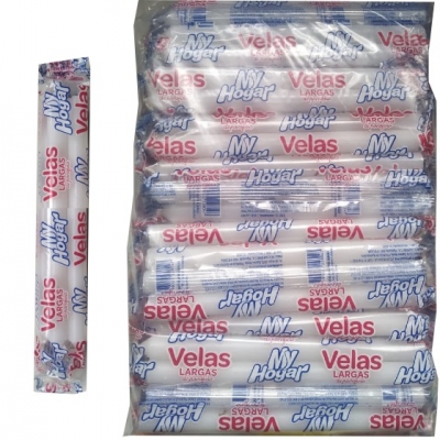 Vela Larga Blanca Parafina X 4 Virgencita