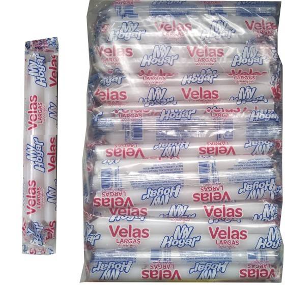 Vela Larga Blanca Parafina X 4 Virgencita