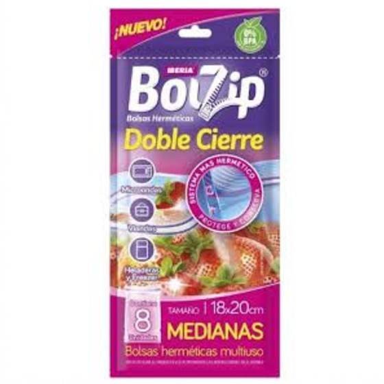 Bolsa Hermetica Doble Cierre 18X20 Cm 8 Un