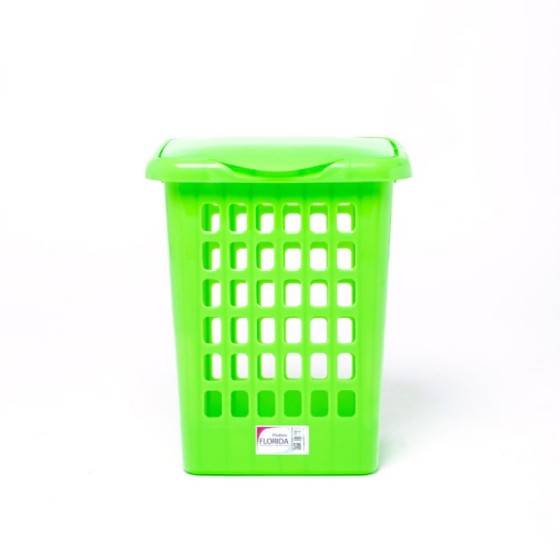 Canasto Ropa Cuadrado Con Tapa Florida