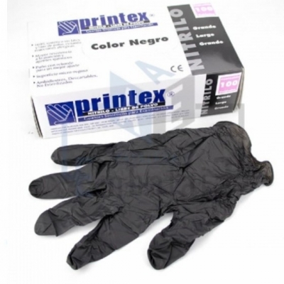Guante Nitrilo X 100 Un Negro (Mediano)