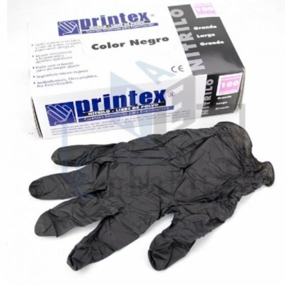 Guante Nitrilo X 100 Un Negro (Grande)