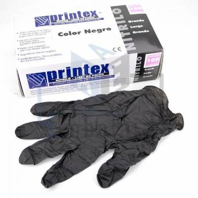 Guante Nitrilo X 100 Un Negro (Extra Grande)