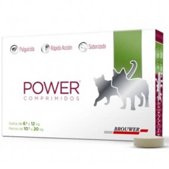 Tableta Masticable Power 10-20 Kg Pulguicida (Perro Y Gato)