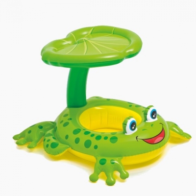 Intex / Flotador Inflable Ranita C/Techo 119 X 79 Cm