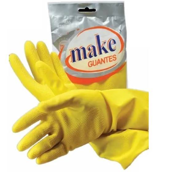 Guante Latex Make Amarillo Grande