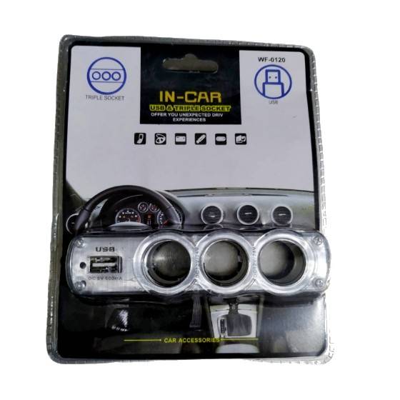 Cargador Multiple Para El Auto Usb Y Otros