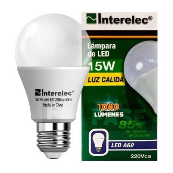 Lampara Interelec Led 15 W Calida