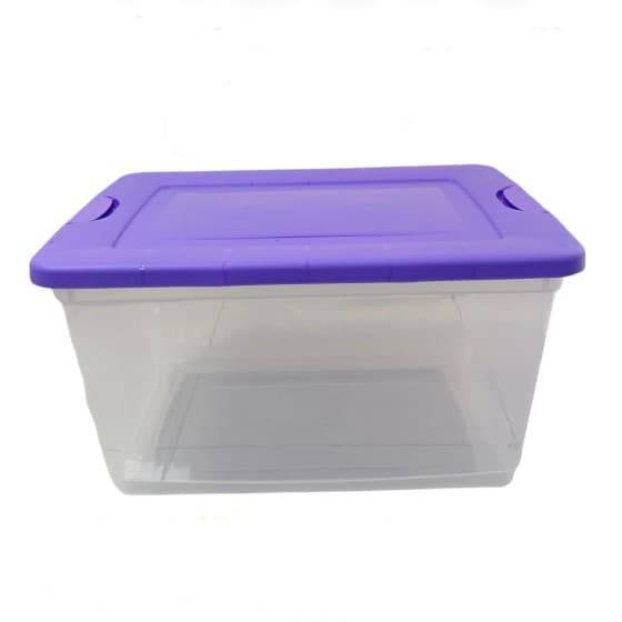 Caja Organizadora Plastica Traslucida 82 Lts (60 X40 X35 Cm)
