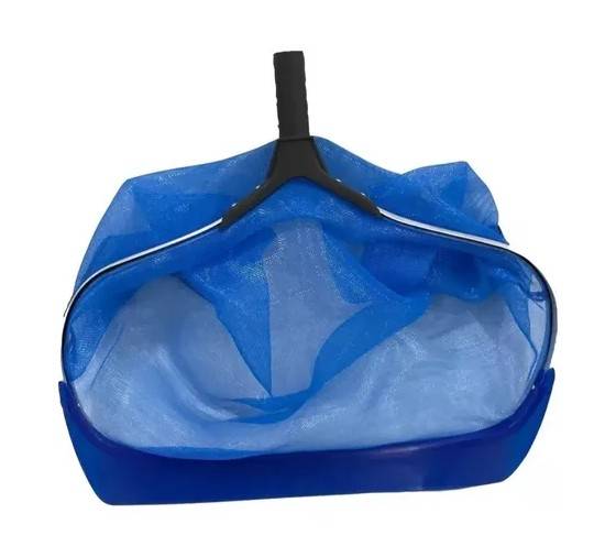 Barredor De Pileta Metalico (Saca Hoja) Bolsa De Tela Azul