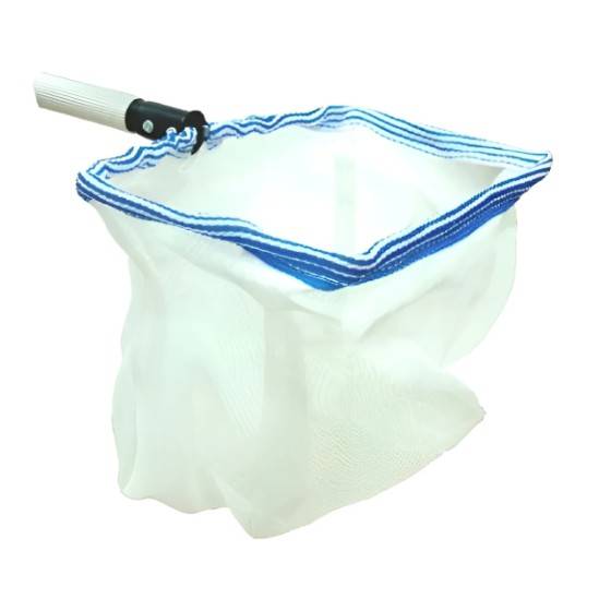 Barredor De Pileta Metalico Blanco (Saca Hoja)  Bolsa De Tela
