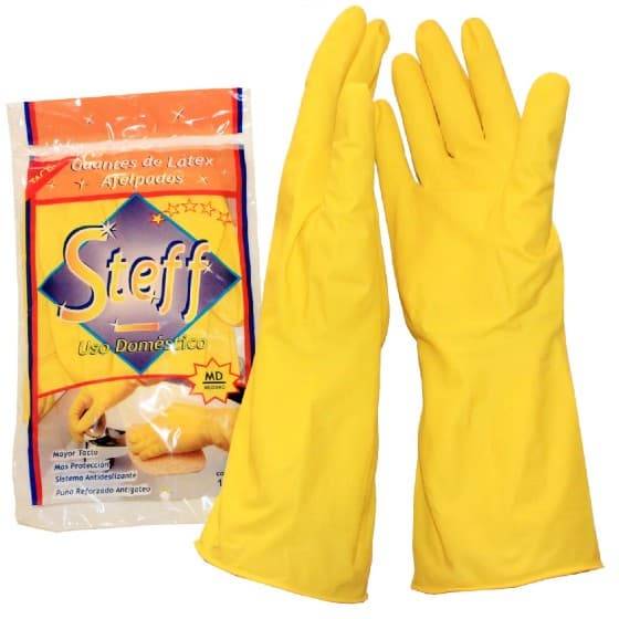 Guante Latex Steff Amarillo Gr