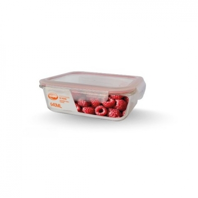 Contenedor De Vidrio Rectangular  640 Ml