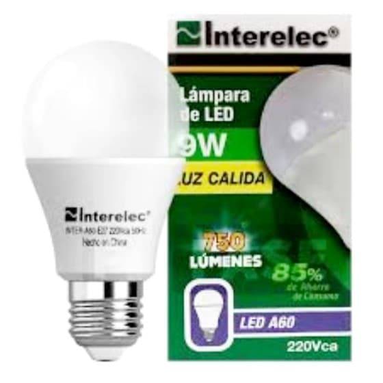 Lampara Interelec Led   9 W Calida