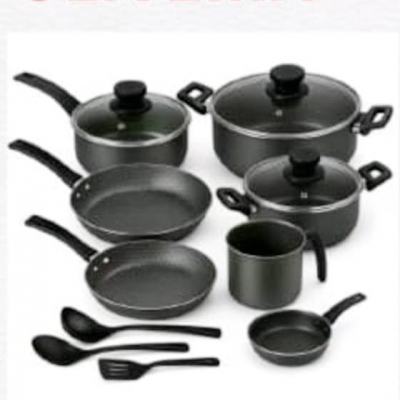 Set De Cocina De Aluminio Antiadherente X 10 U (En Caja)