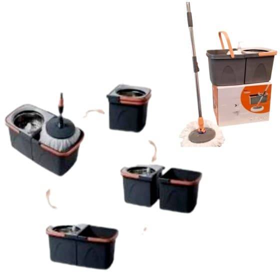Balde Centrifugo Doble Caja Con Desagote (Incluye Mopa Completa)