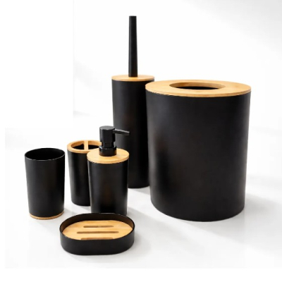 Set De Baño 6 Piezas Negro