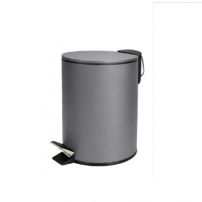 Tacho De Acero Inox. 3Lt Redondo Gris Mate Cierre Suave