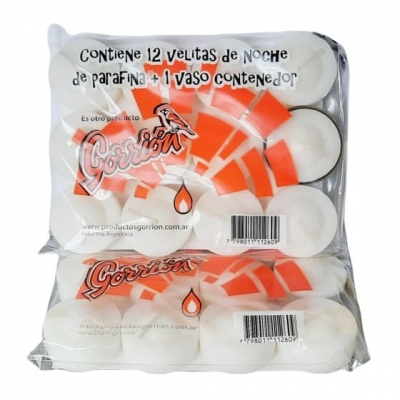 Gorrion Velita X 12. Blanca